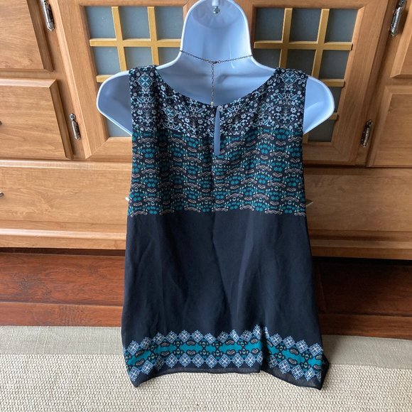 Max Studio Gorgeous Floral Short Sleeve Tunic Blouse X Large - Picture 6 of 7